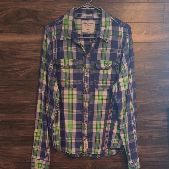 Abercrombie & Fitch Other - Abercrombie & Fitch Muscle Fit Plaid Flannel Button Down - XXL
Royal Blue Lime
